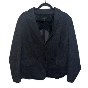 Talbots Women’s 1X Gray Textured Blazer with Button Details